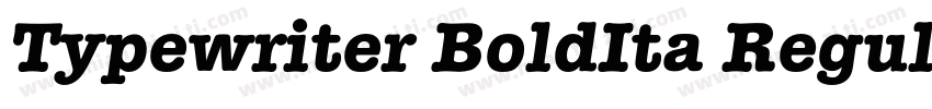 Typewriter BoldIta Regular字体转换
